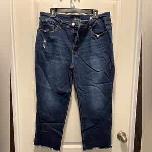Size and 18 high rise crop Jean.